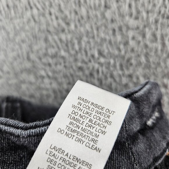 Good American Jeans Womens 4 (26x27) Black Good Straight Ankle Stretch Mid Rise - Picture 6 of 15